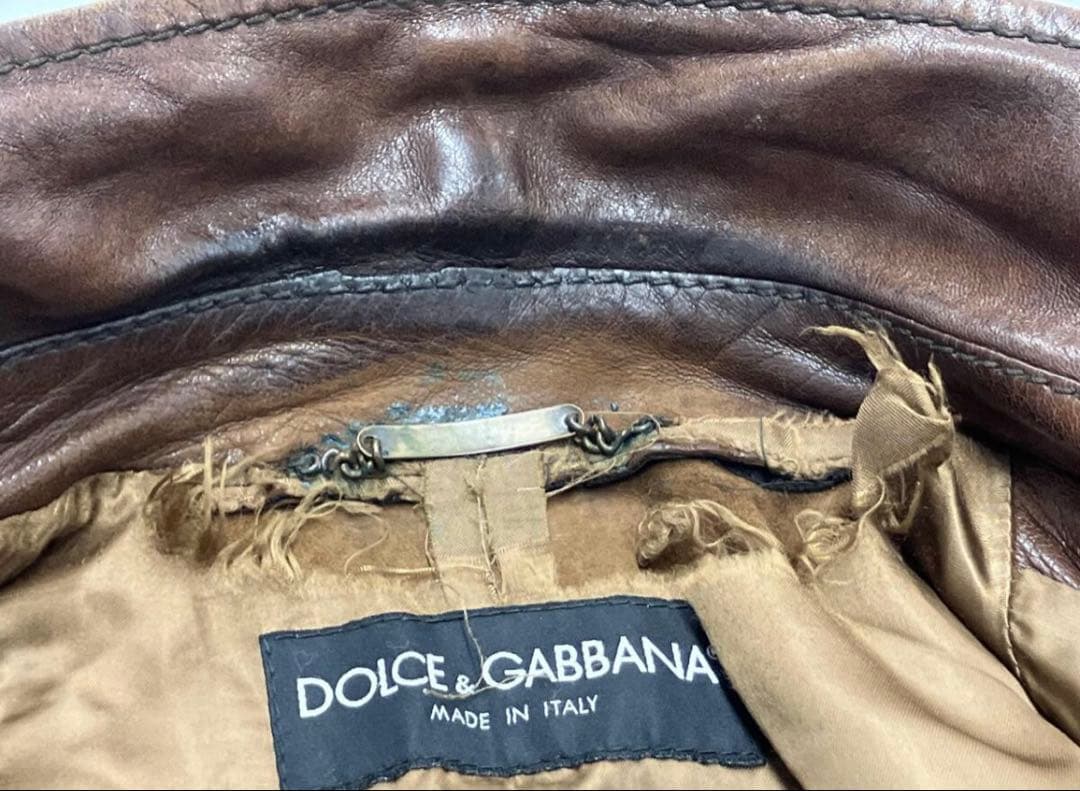 【定価42万円】 DOLCE&GABBANA レザーライダース 48