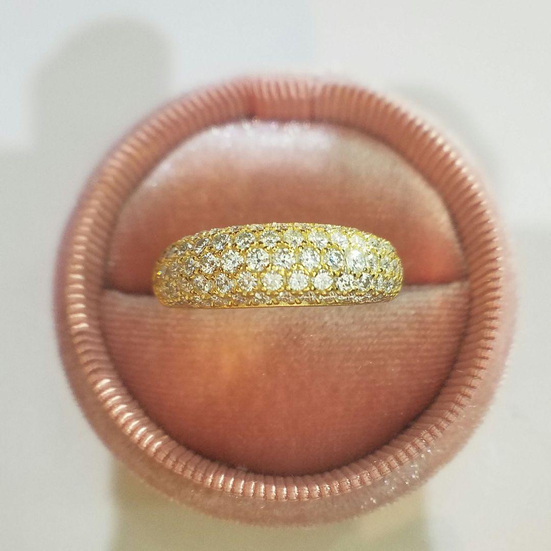 Mayu！最高級モアサナイト　6ミリ　パヴェハーフエタニティリング　YG