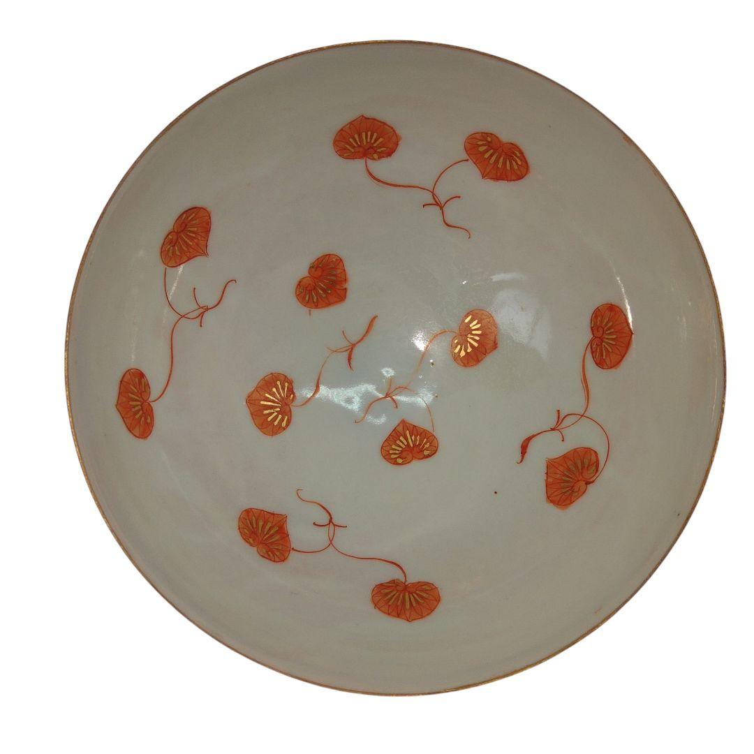 横浜　日光造 名工加藤湖三郎 金彩 卵殻手　 鳳凰唐草紋図鉢　明治美術　骨董品