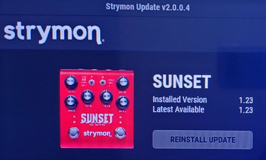MIDI対応 ファームウェア最新 strymon SUNSET