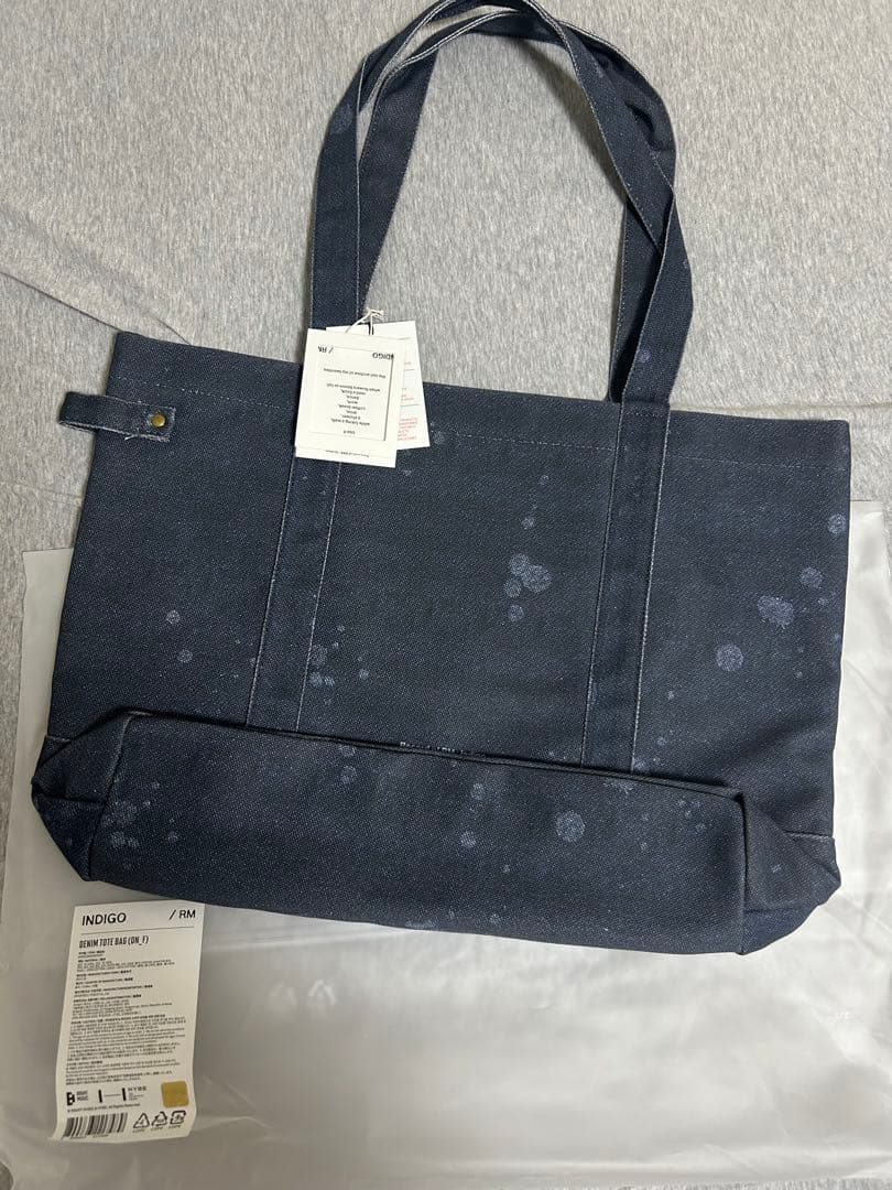 BTS RM indigo デニムトートバッグ