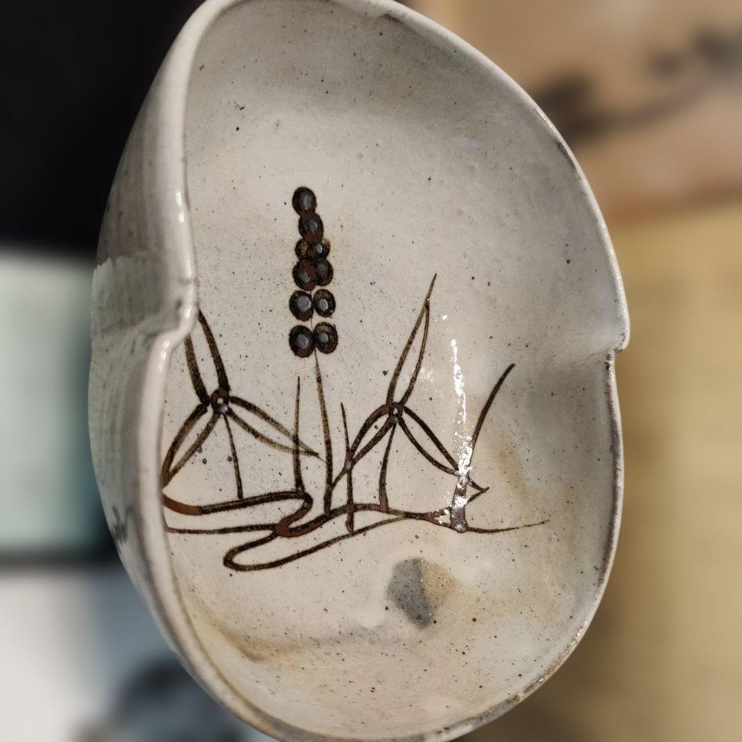 唐津焼/十四代中里太郎右衛門窯/絵唐津粉引鉢/共箱/懐石道具