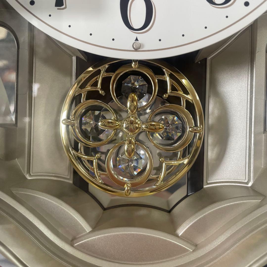 RHYTHM リズム 電波時計掛時計 スモールワールドハイム4MN520RH23