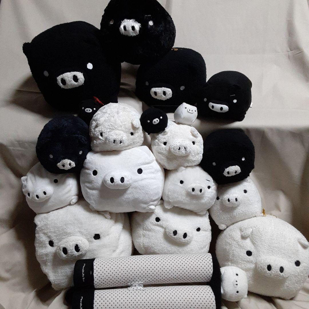 san-x モノクロブー ぬいぐるみセット もこもこ キラキラフリースXLBIG