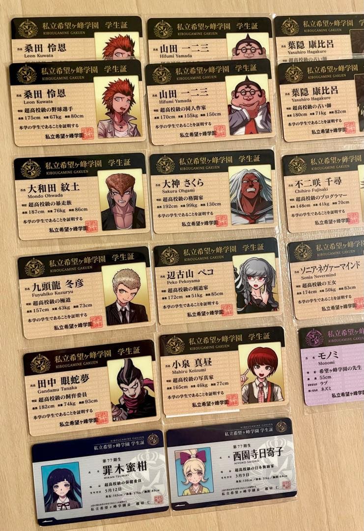 ダンガンロンパ　学生証