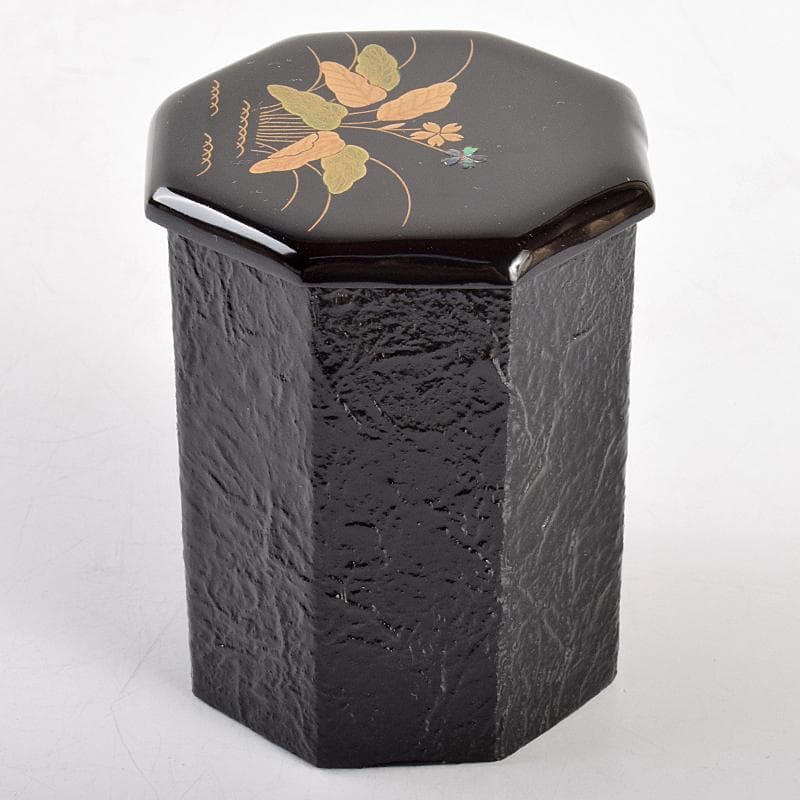 茶道具　谷口康甫作　春野蒔絵　一閑替茶器　共箱　V　R5050