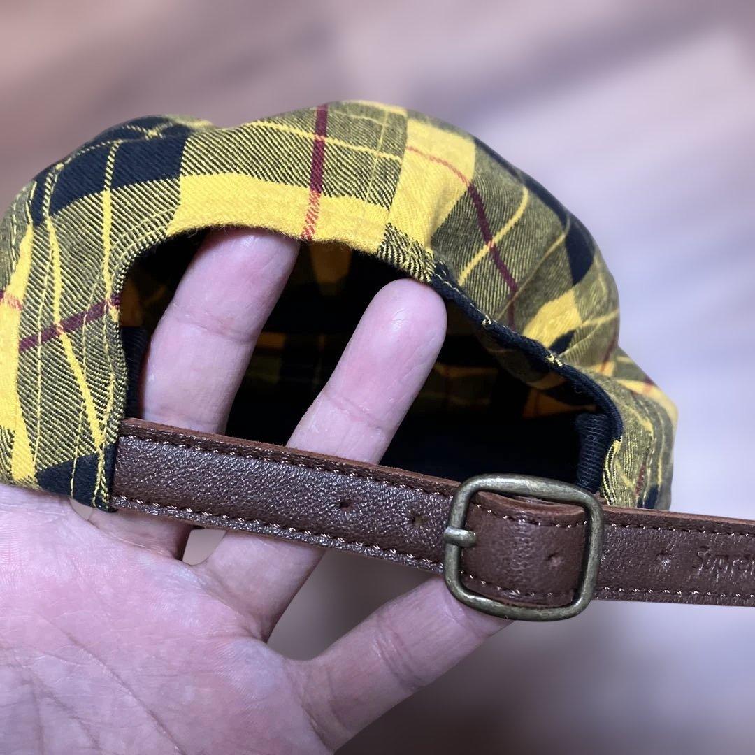 Supreme チェック柄 ワークキャップ　イエロー