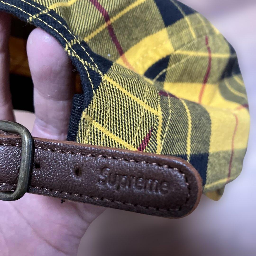 Supreme チェック柄 ワークキャップ　イエロー