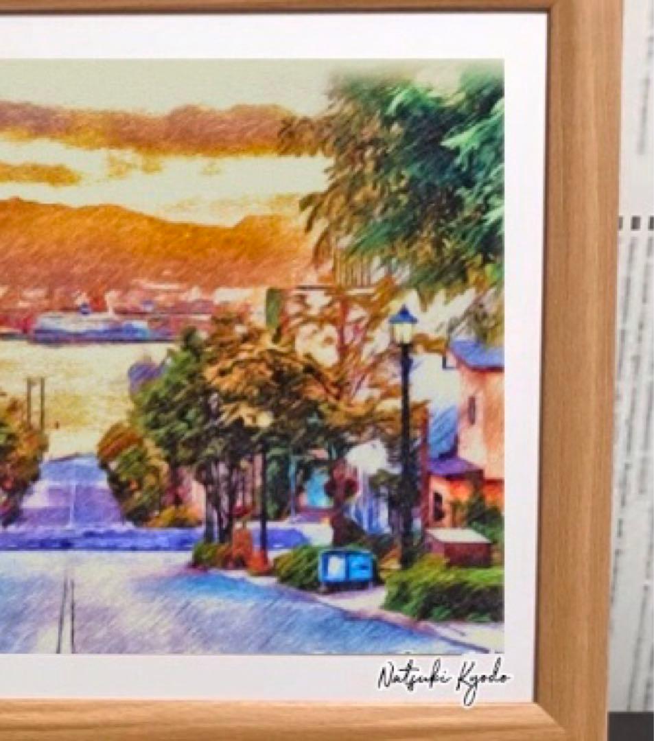 アニメ聖地巡礼絵画④額装品　32.7㎝×24.0㎝×1.5㎝背景画　ラブライブ！