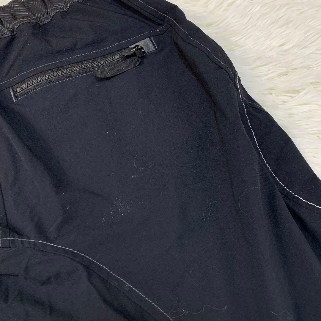 アンドワンダー シェラーストレッチサルエルパンツ*黒/0*and wander