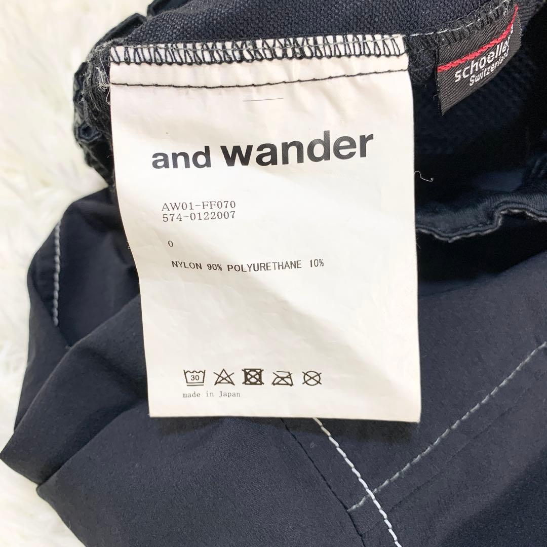 アンドワンダー シェラーストレッチサルエルパンツ*黒/0*and wander