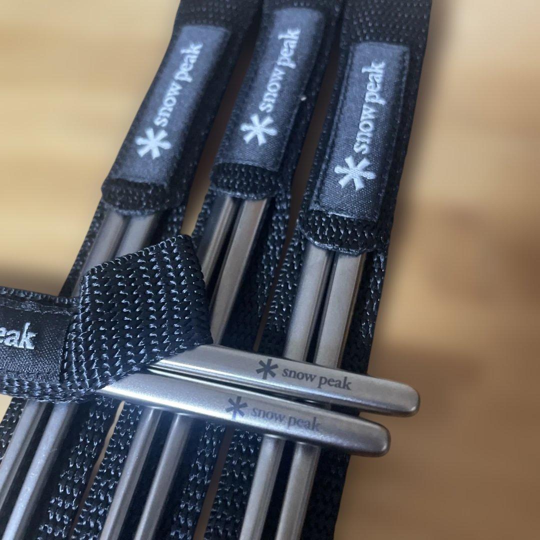 ギ*ス様 スノーピーク　チタン先細箸4セット⑤