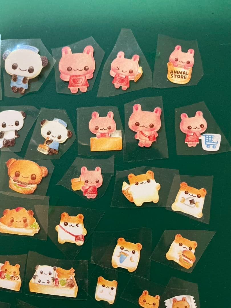 平成レトロ　当時物　フレークシール　ハムスター　パンダ　うさぎ　レア