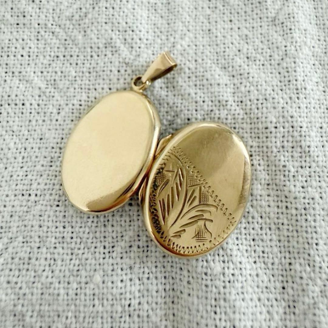 ヴィンテージ 9金 フォトペンダント
