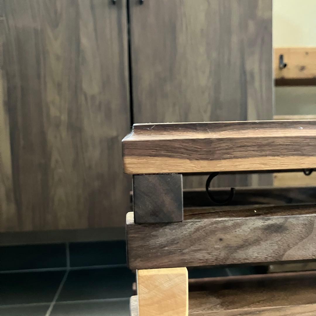 マッキー様用　サイドテーブル　フロアランプ　ウォールナット　無垢材　ハンドメイド