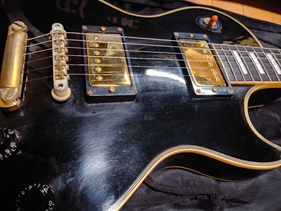 難あり　Burny バーニー　レスポールカスタムタイプ　イナズマインレイ