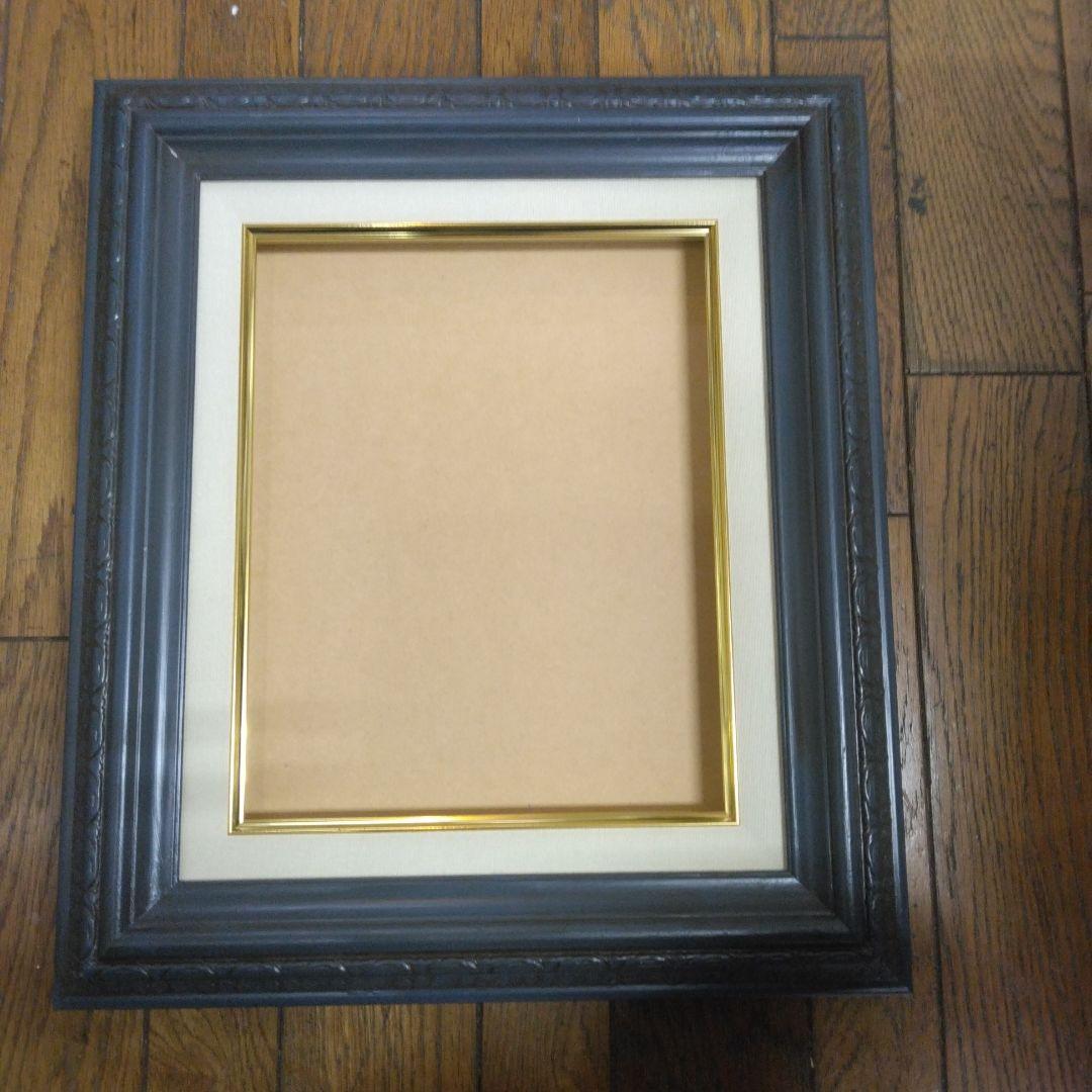 アンティークブルー油彩額縁 F3油絵額縁