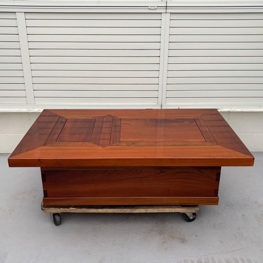 最高級　囲炉裏テーブル　昭和レトロ 火鉢 古民家家具　希少 引き出し 木製　組木