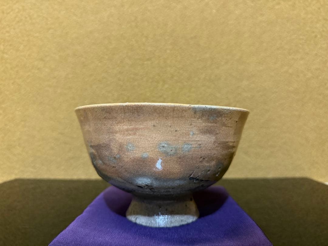 長春太山　窯変雨漏手高麗茶碗　「福鶴乃寿」　個展最高作品　共箱
