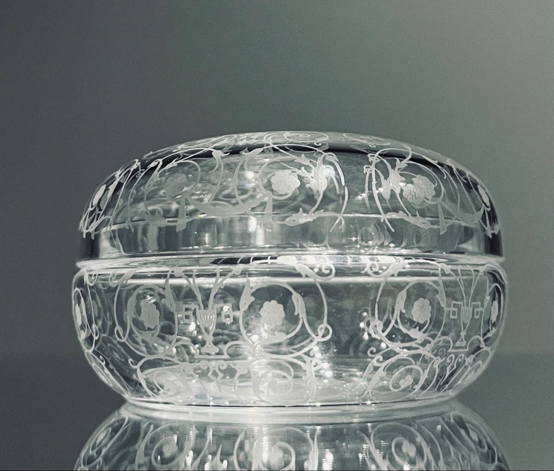 BACCARAT バカラ/ ※美品 ミケランジェロ　蓋物　ボンボニエール