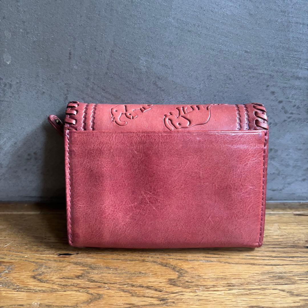 miyu 　ダコタ　dakota 財布　二つ折り　レザー　ゾウ　象　型押し