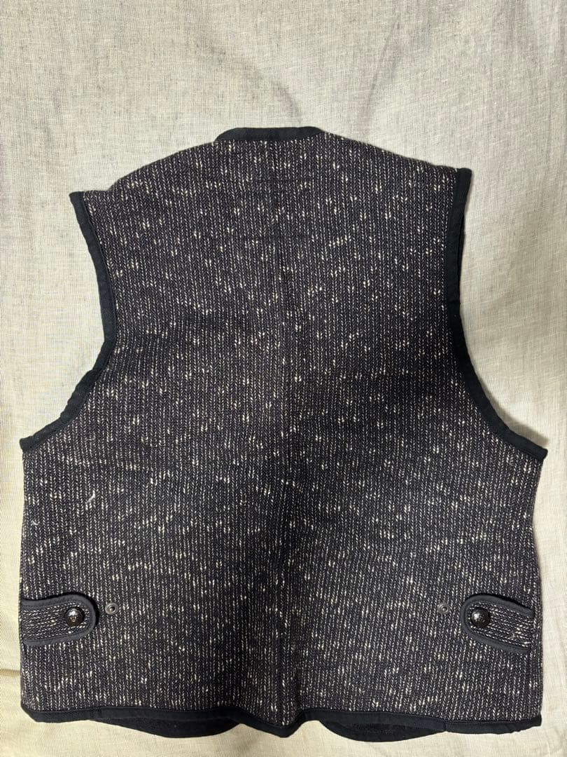 クッシュマン　ビーチクロス ベスト Mサイズ ウール混合ベスト ダークグレー