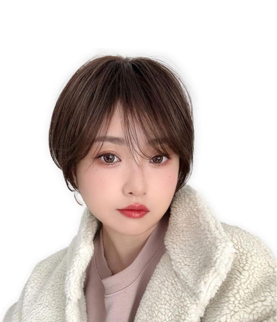 新品★[ブライトララ] 医療用ウィッグ ショート ボブ 自然 人毛MIX