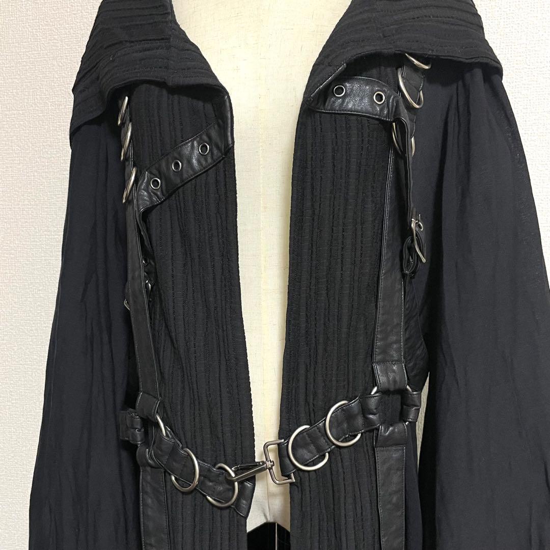 Y2K パンク レザーハーネス 振袖 着物 ギミック ローブ ロングコート
