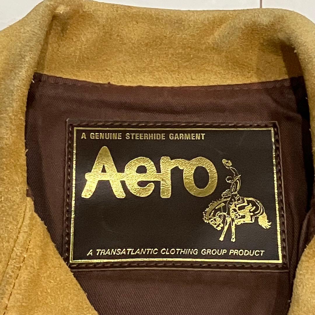 【希少サイズ40】AERO LEATHER スエード トラッカージャケット