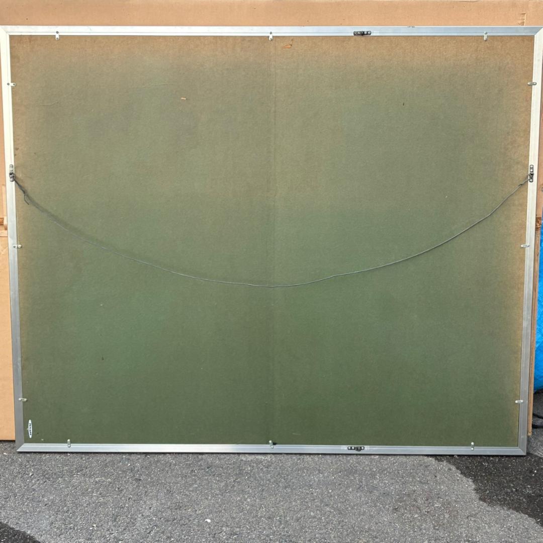 牛の墨絵画　モノトーン　特大サイズ　140×113㎝　　25265