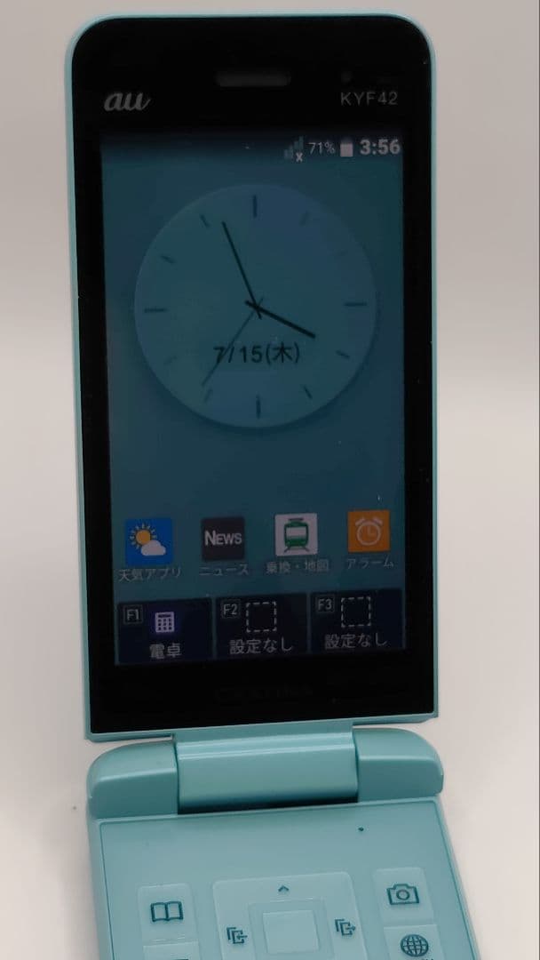 希少 ✨ 美品 GRATINA KYF42 ライトブルー 本体 ガラケー