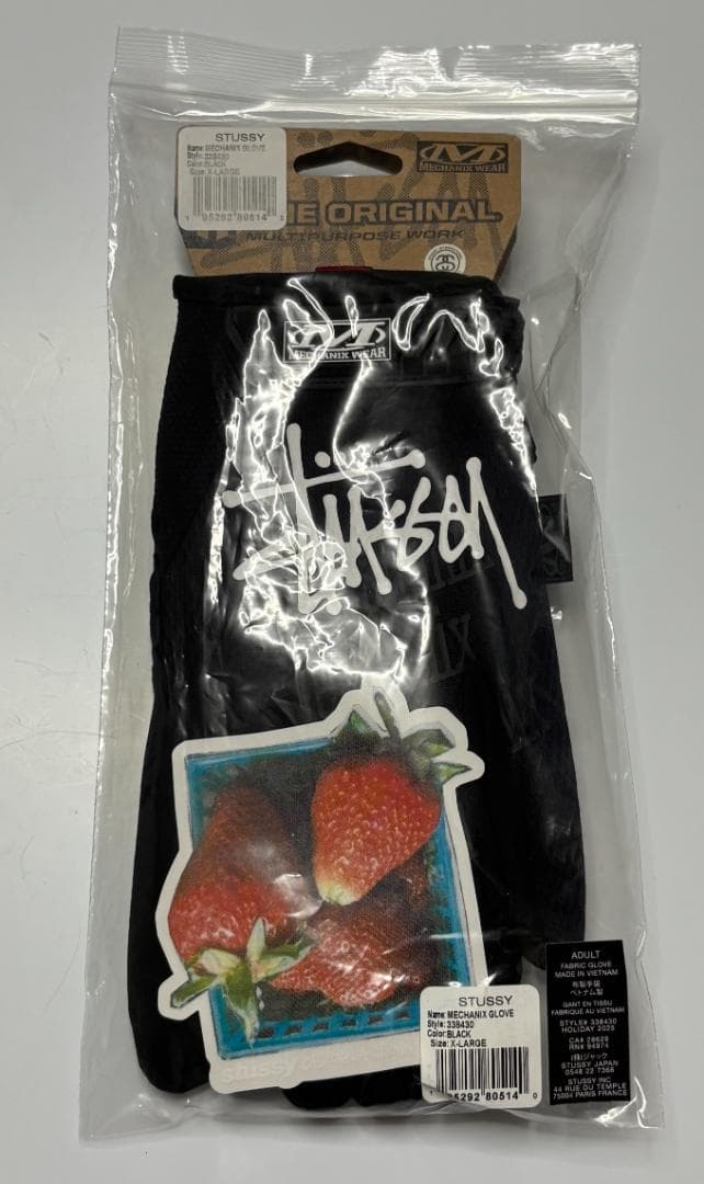STUSSY MECHANIX GLOVES (XL) ステッカー付き