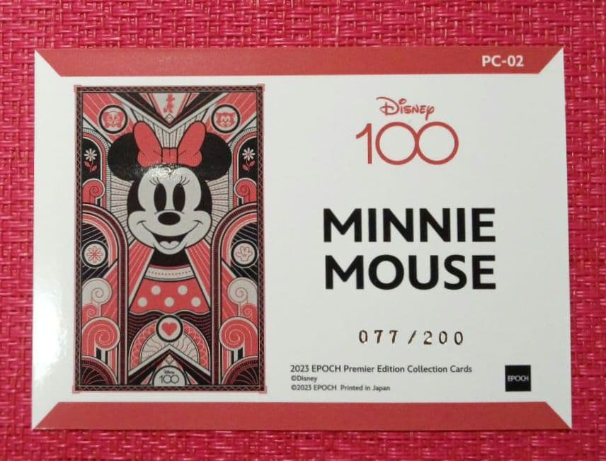 ディズニー100　エポック　ミニーマウス　プラチナムインサートパラレル　カード
