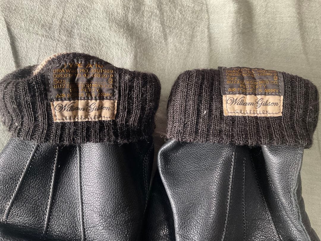 バズリクソンズ　William Gibson ブラック手袋 ニットカフ付き