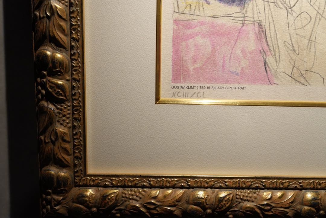 クリムト【リアムンクの肖像III】lithograph直筆サイン