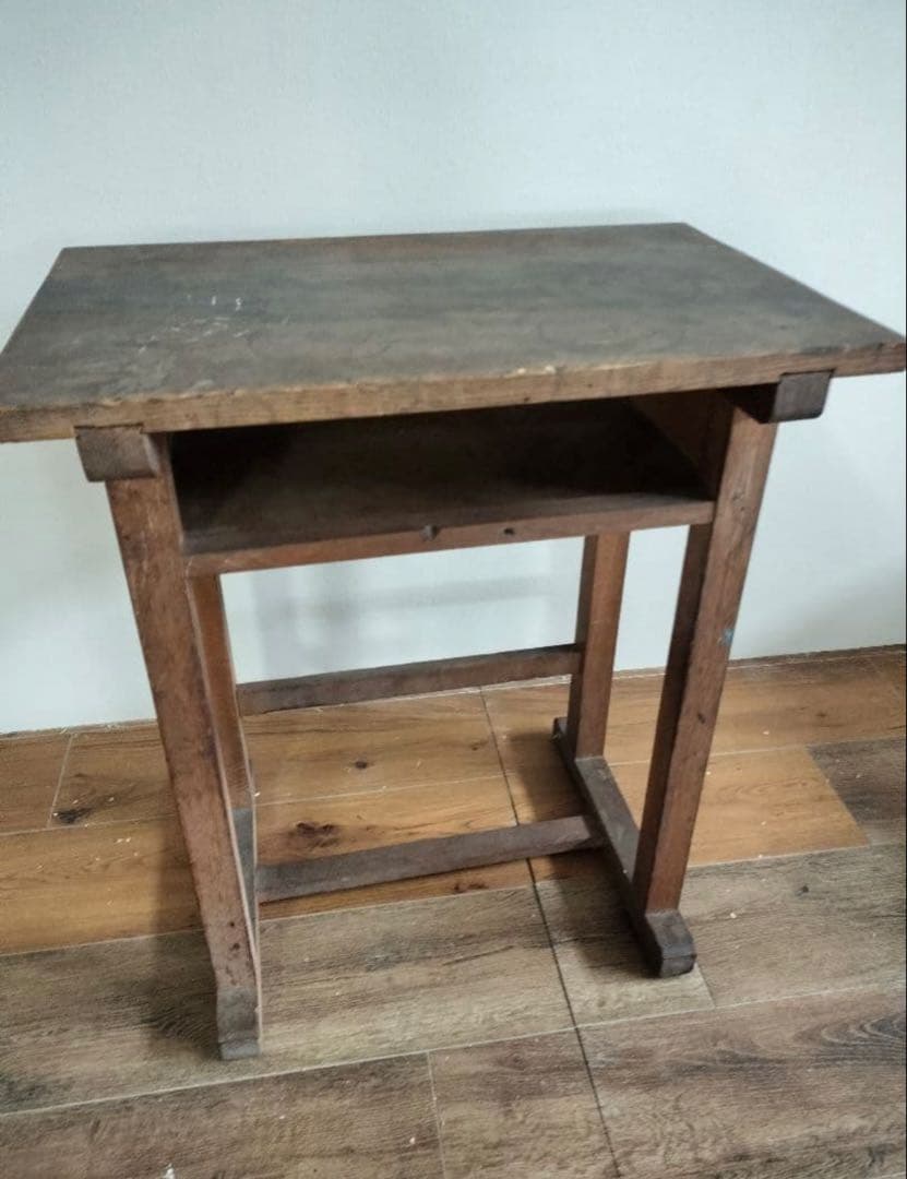 アンティーク　机　学習机　古道具/昭和レトロ/小学校机