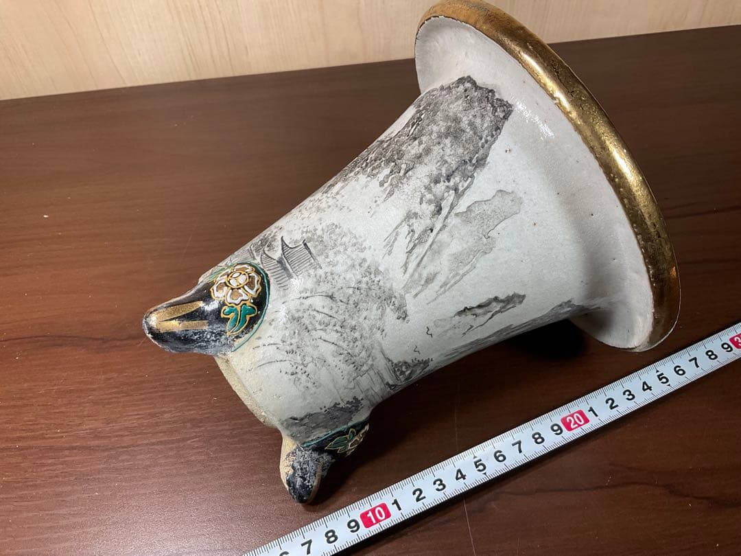 「時代物蘭鉢」　山水図盆栽植木鉢