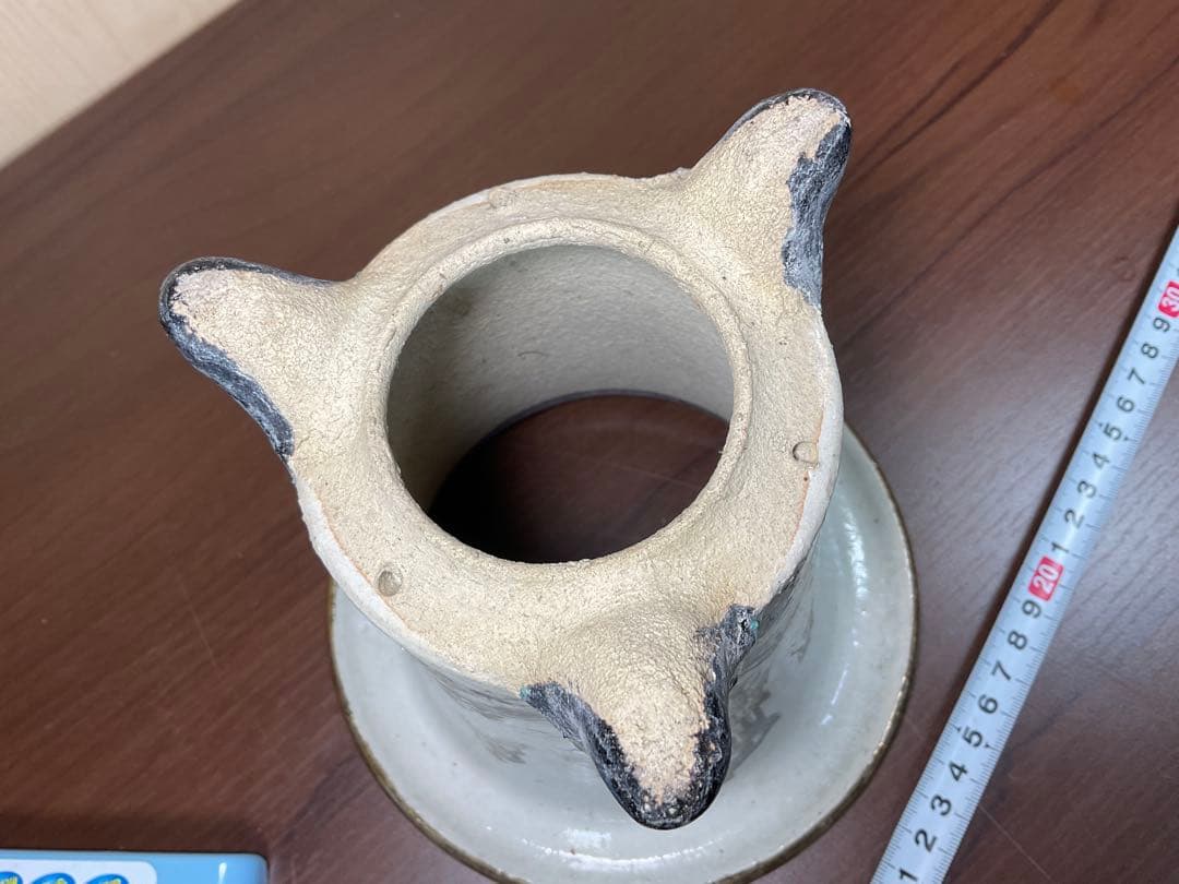 「時代物蘭鉢」　山水図盆栽植木鉢