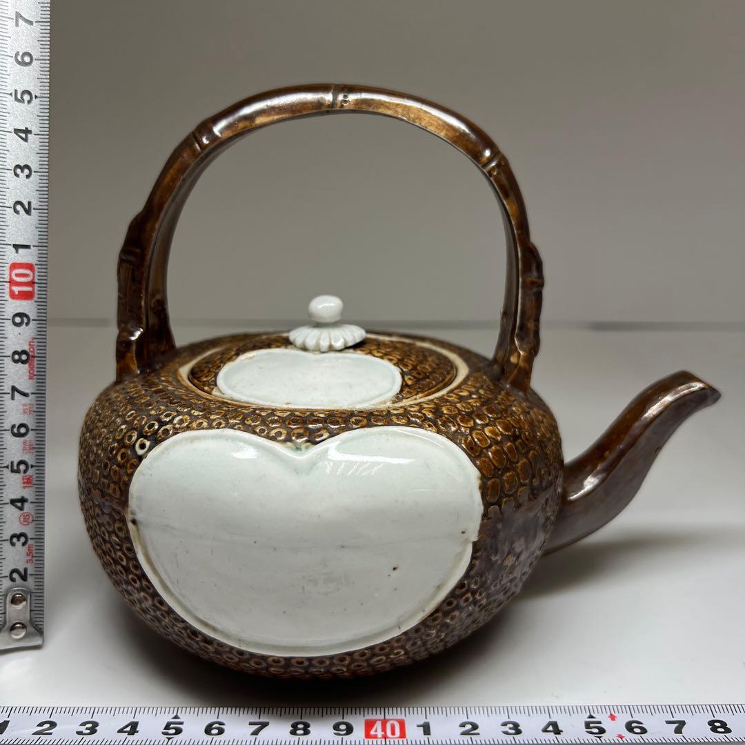 江戸時代　平戸焼　茶注　幅約18.5㎝ 東Y7-1104④トヒチサ