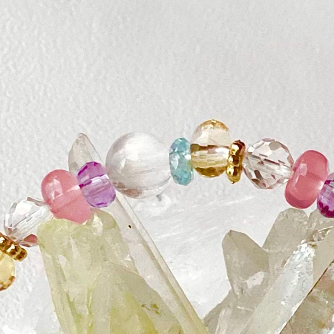 天然石★ブレスレット ストロベリークォーツ ♪ 363