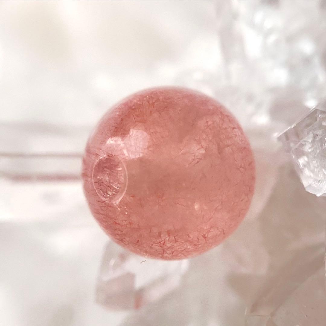 天然石★ブレスレット ストロベリークォーツ ♪ 363