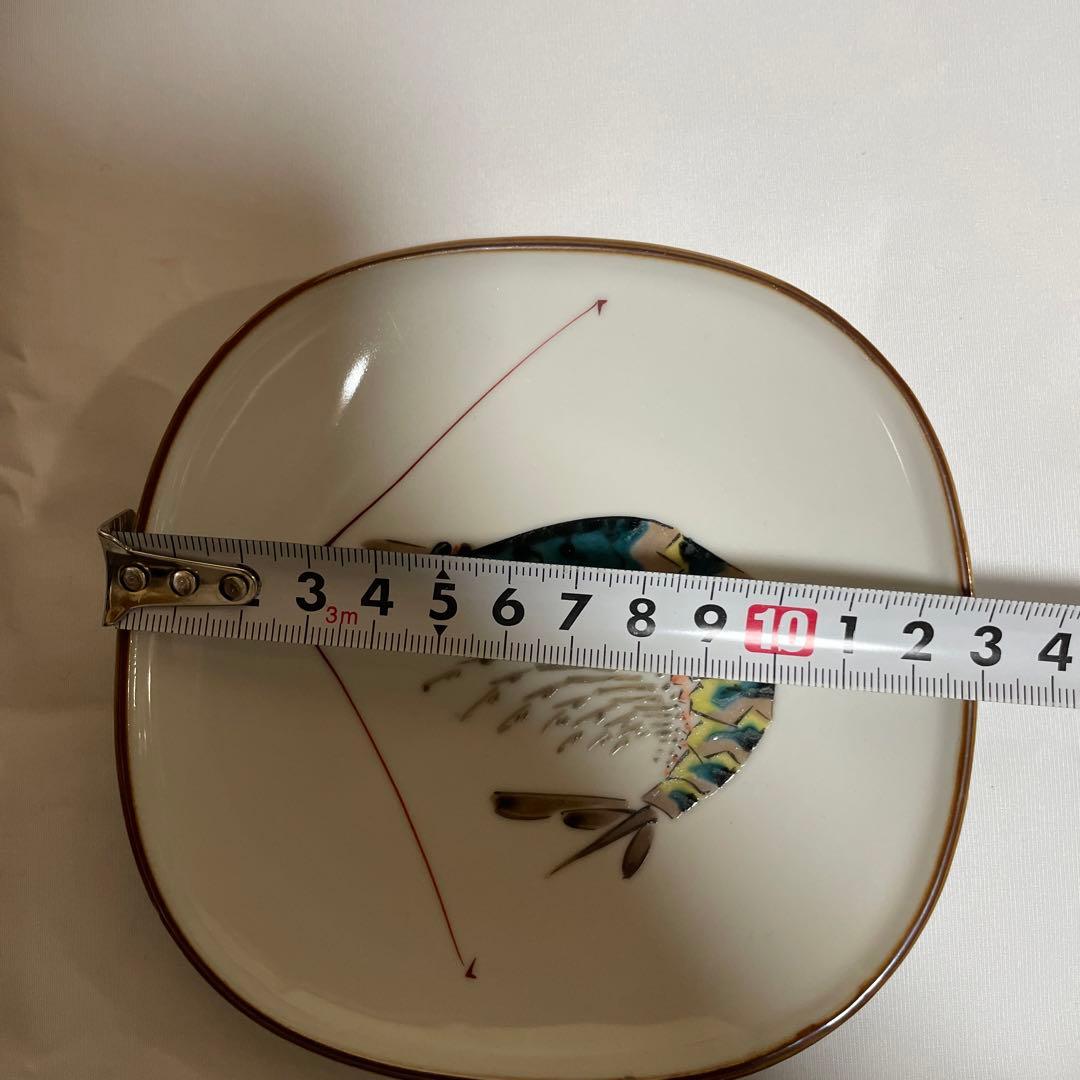 九谷焼　皿　海老　5枚セット　13センチ