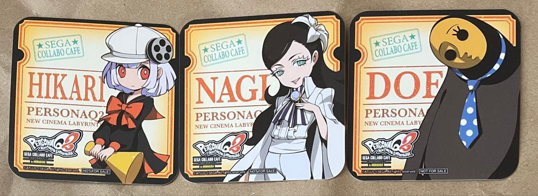 コンプセット ペルソナQ2 PQ2 セガ コラボ カフェ コースター