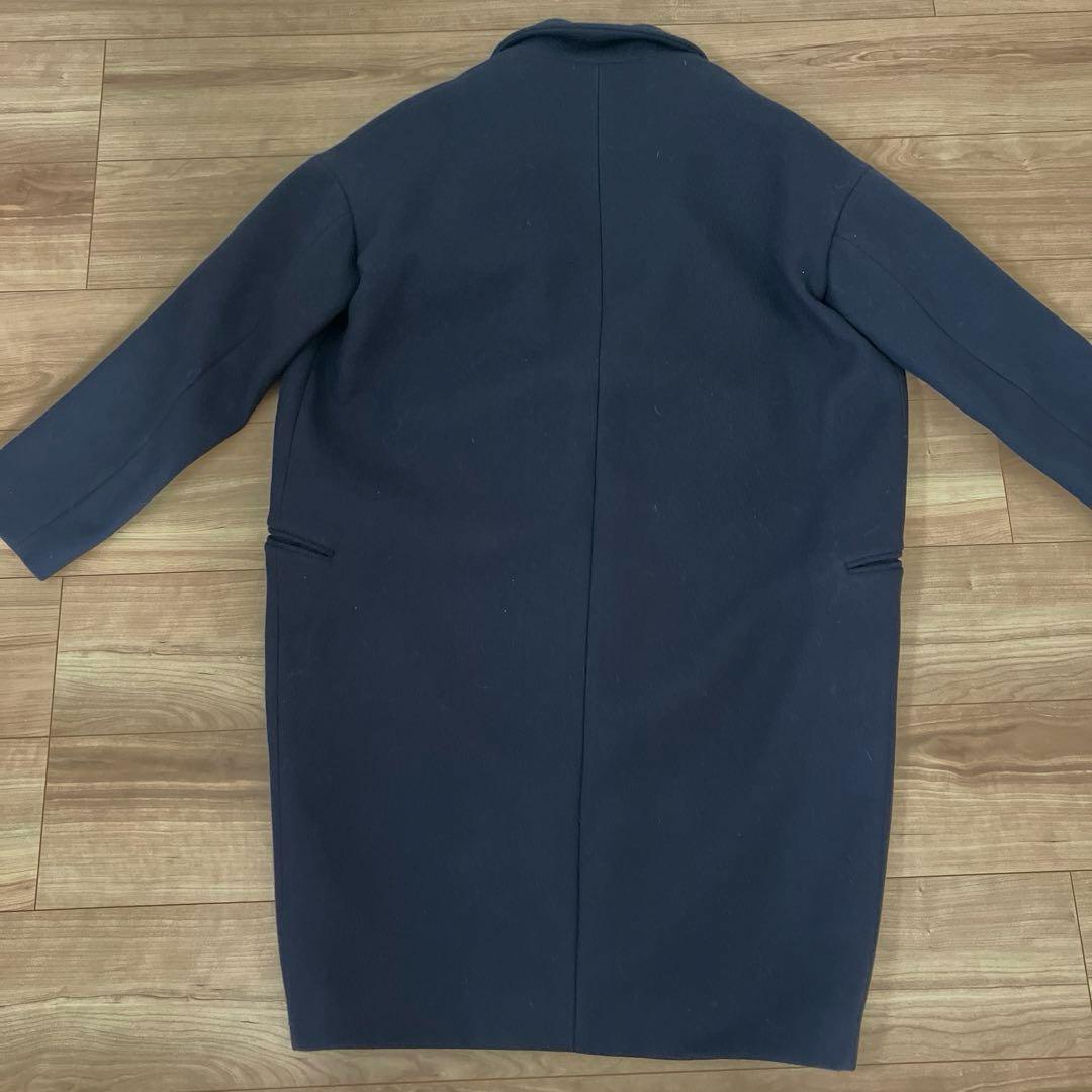 ミューズドゥドゥーズィエムクラス チェスターコート ネイビー　ウール98%