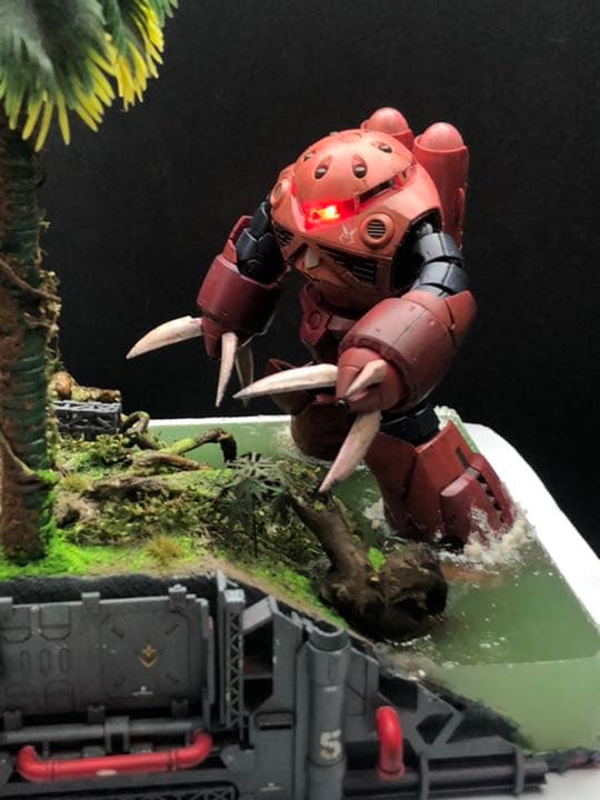 シャア専用ズゴックジャブロー 基地強襲　レジンジオラマ