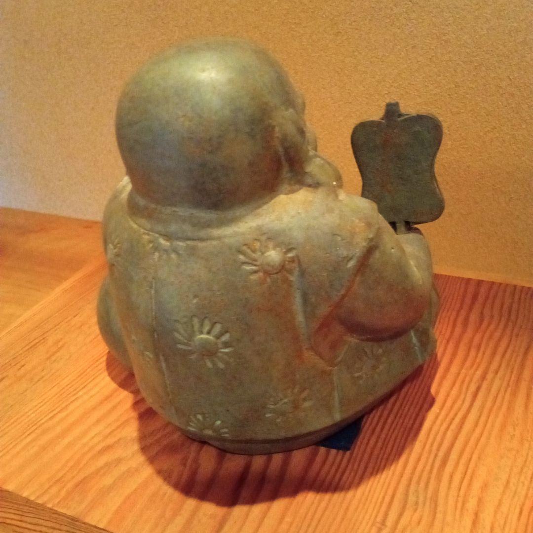 【時代物 珍品】布袋像 ブロンズ・銅？製(2.7㌔)