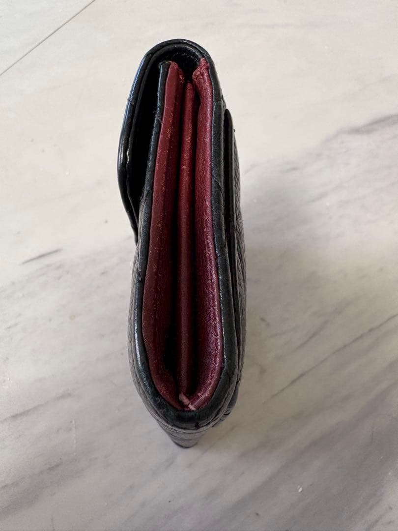 CHANEL マトラッセ・キャビアスキン・ケース／美品