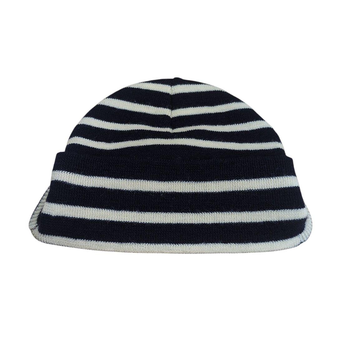 【美品】コムデギャルソン コムコム ボーダー ウール ニットキャップ