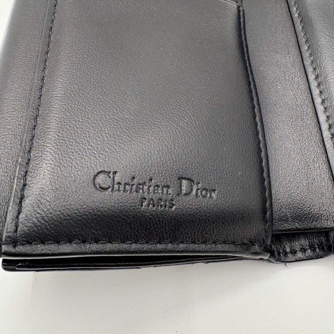 DIOR☆レディ ディオール☆ラムスキン☆ロータスウォレット☆カナージュ☆財布