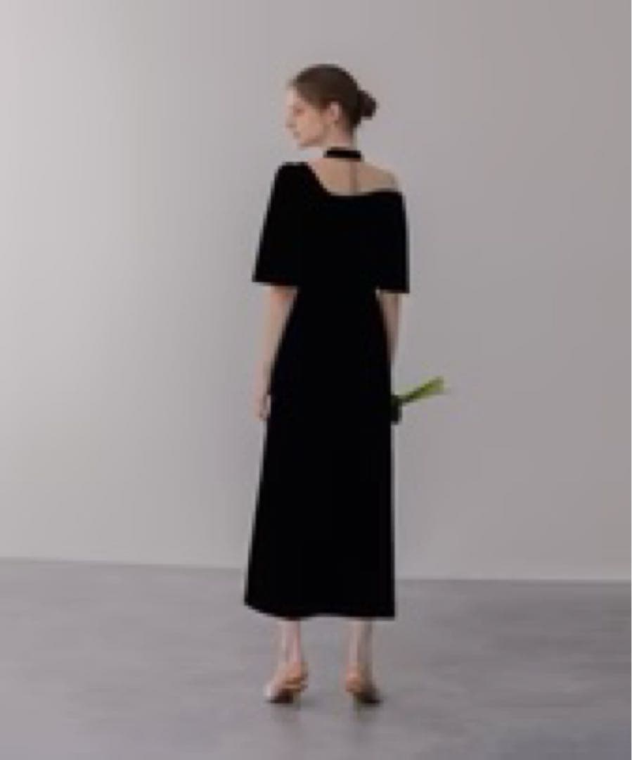 LEJA シアーベロアIラインワンピースドレス